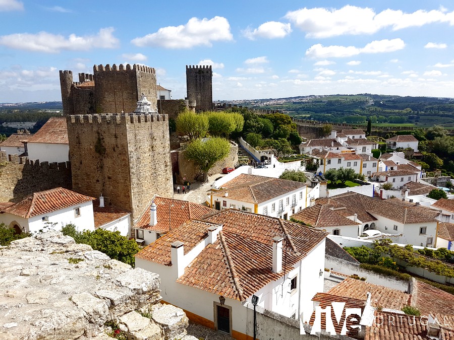 Vista del castillo de Óbidos desde la muralla